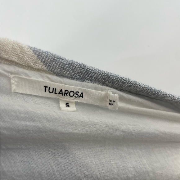 Tularosa Sara Off the Shoulder Dress Revolve Size Small Blue and White Diamond - Picture 5 of 8